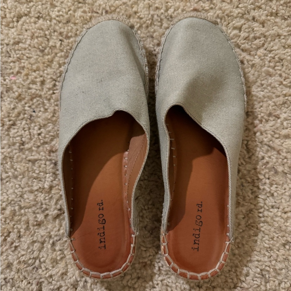 Indigo Rd. Light Blue Espadrilles Mules